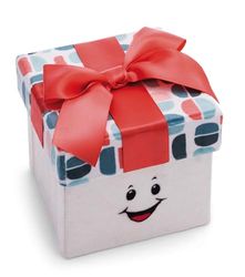 Geschenkdoos Dreamy Winter Pluche 11x11x11cm blauw - Opbergdoos voor souvenirs, sieraden, kistorganizer, perfecte unieke geschenkideeën voor dames en heren