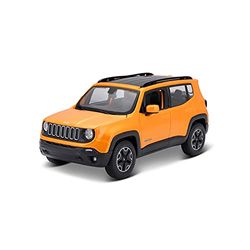 Maisto Jeep Renegade: Modellbil i skala 1:24, rörliga dörrar och motorhuv, 20 cm, orange (531282OR)