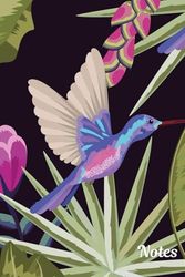 Notes: Hummingbird Journal: blank, lined notebook for bird and nature enthusiasts