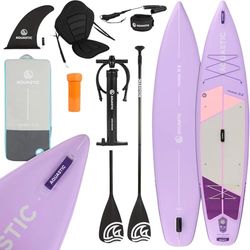 AQUASTIC Touring 11'6″ Inflatable SUP Board | Drop Stitch Lite + struttura a strato singolo | 350 × 79 × 15 cm | spostamento 330 l | Carico massimo 130 kg | Anelli a D per sedile kayak