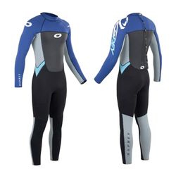 Osprey Heren volledige lengte 3 mm zomer wetsuit, volwassen neopreen surfen duiken wetsuit, oorsprong, blauw, S