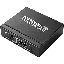SpeaKa Professional 2 poorten HDMI-splitter 3D-weergave mogelijk 1920 x 1080 Pixel Zwart