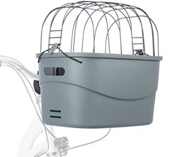 TRIXIE 13096 - Cestino per cani anteriore fino a 5 kg 42 × 39 × 30 cm - Cestino per bicicletta per il manubrio - in plastica e griglia con fissaggio rapido