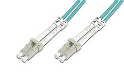 DIGITUS DK-2533-15/3 – Fiberoptisk Kabel OM3 – 15 m – LC till LC – Duplex – 1/10/40/100 Gbit/s – MM Multimode Fiberoptisk LAN-Kabel – Fibertyp: 50/125 µ – Turkos (Aqua)