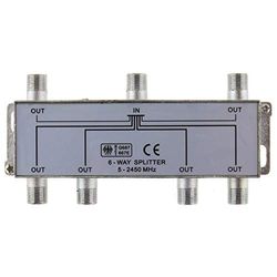 SAT & BK-verdeler 6-voudige splitter 100dB afgeschermd HD en Unicable - duikbaar