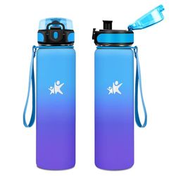 KollyKolla Roestvrijstalen drinkfles, 500 ml, thermosfles, herbruikbaar, lekvrij, BPA-vrij, drinkfles voor kinderen, school, gimnasio, sport