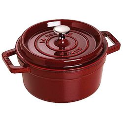 STAUB Casseruola/Cocotte in ghisa, Rotonda 22 cm, 2,6 litri, Rosso (Granata)
