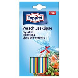 Toppits - Confezione da 100 fascette stringitubo con filo metallico, colori assortiti