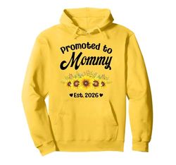 Promoted To Mommy Est 2026 Baby Announcements Pullover Hoodie