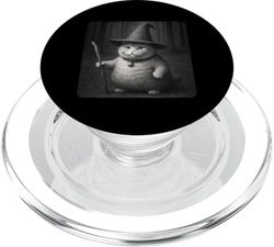 Wizard Cat Meme Funny Spooky Witch Cat Halloween Meme PopSockets PopGrip per MagSafe
