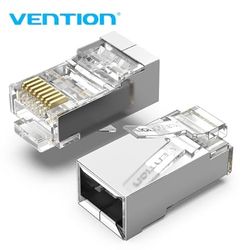 Conectores de Red - Pack de 10 Conectores FTP rj45 Cat.6, Ideales para Redes de Alta Velocidad, con Soporte para 1000 mbps y fácil instalación.