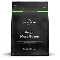 THE PROTEIN WORKS Vegan Mass Gainer | 100% A Base De Plantas | Alto En Calorías Para El Aumento De Masa | Crema Alla, 2000 Gramo