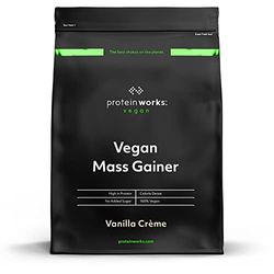 Protein Works - Gainer Vegan | 450 Calories par shake | Masse musculaire | Shake de protéines végétales | 16 Servings | Crème Vanillée | 2kg