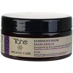 Tahe Luminous Organic Care Cooling Effect Hair Mask for Blonde Hair - With Açaí Extract and Coconut Oil 300ml