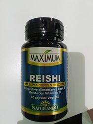Naturando Maximum Reishi Complemento Alimenticio Para las Defensas del Cuerpo con Reishi y Vitamina C - 40 Cápsulas