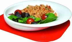 NRS Healthcare Wade Dignity Sloped Ceramic Plate - White