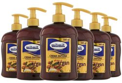 Milmil Mydło w płynie krem do mydła, zapach oleju arganowego, testowane dermatologicznie - 6 x 500 ML