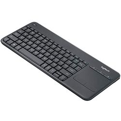 Logitech K400 Plus Wireless Touch TV Keyboard With Easy Media Control and Built-in Touchpad, QWERTY US International Layout - Black