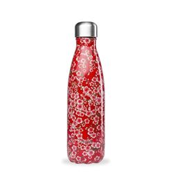 QWETCH - Bottiglia Isotermica Originals - Fiora Rosso 500ml - Bottiglia Nomade in Acciaio Inox - 24h Fredda & 12h Calda - Impermeabile, senza BPA