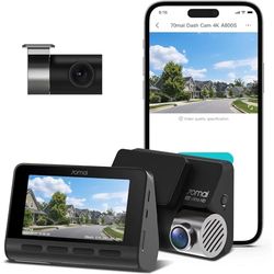 70mai A800S 4K Ultra HD batteri Noir