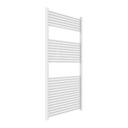 ERCOS Podgrzewacz do ręczników Termopatio Łazienka Rozmiar 750x1500 MM Grzejnik Nowoczesny Kolor Biały, Łączniki 1/2" Dostarczane Z Zestawem Montażowym