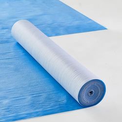 VEVOR Protectora de Alfombras 25,6x1 m Protector de Pisos y Superficies Fácil de Cortar Instalación Simple Rollo de Película de Tela de Fibra para Protección de Pisos de Construcción Renovación, Azul