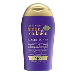 OGX Thick & Full + Biotin & Collagen balsam (88,7 ml), näringsrik volymbalsam hårbalsam med biotin, kollagen och veteproteiner, hårvård, sulfatfri