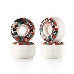 Centrano Hydroponic, Ruote per Skateboard Unisex-Adulto, Bianco/Rosso, 52 mm
