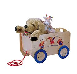 Dida - Les Musiciens Chariot à Tirer en Bois, Porte-Jouets à roulettes pour Enfants de 2 3 4 Ans, Méthode Montessori Jouets Éducatifs et Amusants