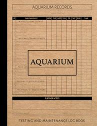 Aquarium Testing and Maintenance Log Book: Sealife Enthusiasts Journal. Detail and Update Daily Tasks. Ideal for Aquarists, Fish Lovers, and Ichthyophiles