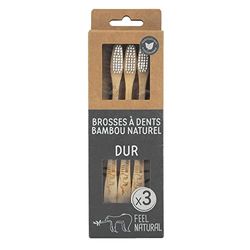 Feel Natural Hard Toothbrushes Pack of 3