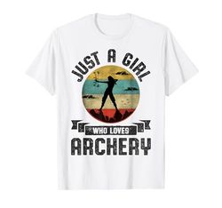 Just A Girl Who Loves Archer, arco retrò vintage da donna Maglietta