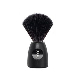 nom Lasse Vegan Black Fibre Shaving Brush (Handle: Black)