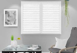 Soleil d'ocre Par de buchas para janela Louis, branco, 60 x 120 cm