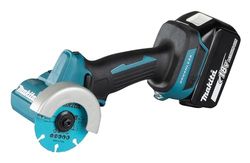 Makita DMC300RTJ - Cortador de disco compacto (18 V, ion de litio, 76 mm, sin escobillas, incluye 2 baterías de 5,0 Ah y cargador)