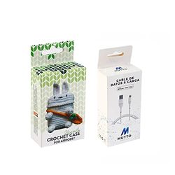 Pack Airpod Crochet Nicole + kabel USB-Lightning MFI
