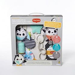 Tiny Love Magical Tales Black & White-cadeauset, Cadeauset voor baby´s met ontwikkelspeeltjes, 4 zorgvuldig uitgekozen draagbare speeltjes, 0 m+
