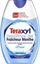 Teraxyl - Dentifrice Gel 2 en 1 - Dentifrice + Bain de bouche - Fraîcheur Menthe - Sensation fraîcheur - Formule au Fluor - Tube de 75 ml