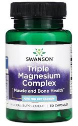 Swanson - Triple Magnesium Complex | Triple Magnesio Complejo | Apoyo para la Salud de Nervios, Músculos y Huesos - 30 Cápsulas