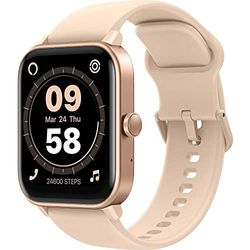 SMARTY2.0 - Smartwatch SW038B - Couleur Rose - Assistant Vocal Alexa Intégré, Appels Bluetooth, 14 Modes Sports, Écran 1,8" - Bracelet Silicone - Dimensions 46,5 x 40,5 x 13 mm, Rose, Standard,