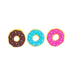 ZippyPaws ZP896 Miniz Lot de 3 Jouets couineurs Donutz