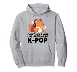 No puedo oírte, estoy escuchando mercancía de K-pop Squirrel Kpop Sudadera con Capucha