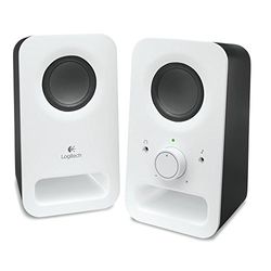 Logitech Z150 Sistema de Altavoces Compacto, Entrada Audio 3.5 mm, Controles Intregados, Toma Auriculares, Enchufe EU, Ordenador/Smartphone/Tablet/Reproductor de Música, Blanco