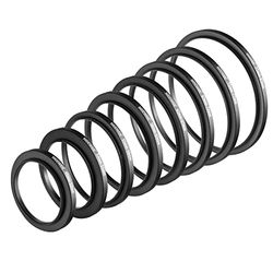 Neewer - Set 8 Anelli Adattatori Step-up Realizzati in Alluminio Anodizzato, Include: 49-52mm, 52-55mm, 55-58mm, 58-62mm, 62-67mm, 67-72mm, 72-77mm, 77-82mm(di Colore Nero)