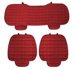 Auto Accessori Lupex - Housse de siège de Voiture Universelle 3 pièces, Protection de siège 2 Avant et 1 arrière, Rouge, Protection Comfort du Coussin intérieur de l'automobile