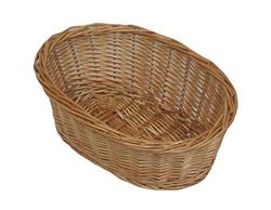 Red Hamper PT001 Small Oval Wicker Tray, Brown