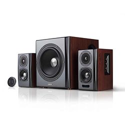 Edifier S350DB 2,1 canais 150 W preto, conjunto de colunas de madeira - conjunto de altifalantes (2,1 canais, 150 W, universal, preto, sem fios)