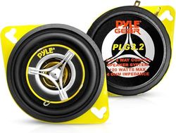 Pyle, 2-Way Car Speaker System, 9cm-120W Stereo Speakers, 4-ohm Sub Sound Speaker, Coaxial Loud Pro Audio, Quick Replacement Component Speaker, Door/Side Panel Mount Compatible, 2pc