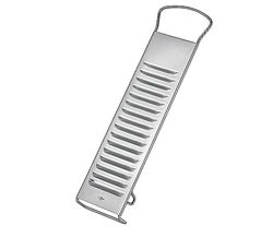 Küchenprofi Affettatrice patate in acciaio inox per patate crude e bollenti, grattugia patate per insalata di patate e patate fritte, affettatrice per verdure argento, dimensioni: 44,5 x 11,4 x 3,8 cm