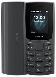 Nokia 105 2G Feature Phone with long-lasting battery, 12 hours of talk-time, wireless FM radio, large display, and tactile keyboard, Dual Sim - Charcoal